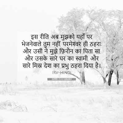 उत्पत्ति 45:8 HINIRV बाइबल आयत इमेज