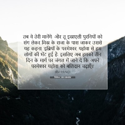 निर्गमन 3:18 HINIRV बाइबल आयत इमेज
