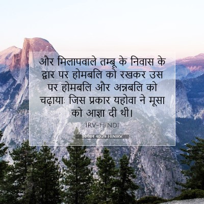 निर्गमन 40:29 बाइबल आयत की व्याख्या