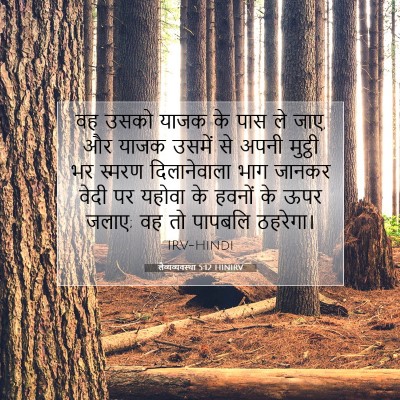 लैव्यव्यवस्था 5:12 बाइबल आयत की व्याख्या