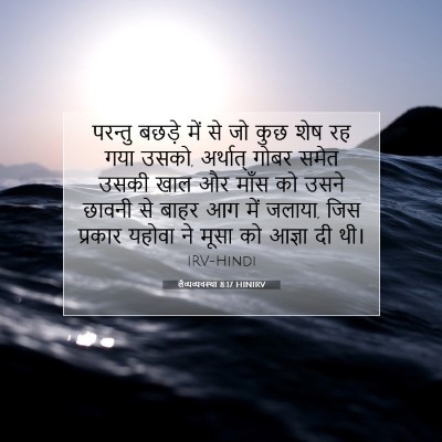 लैव्यव्यवस्था 8:17 बाइबल आयत की व्याख्या