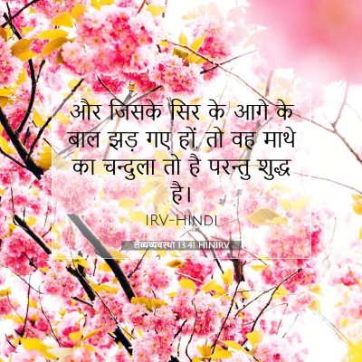 लैव्यव्यवस्था 13:41 बाइबल आयत की व्याख्या