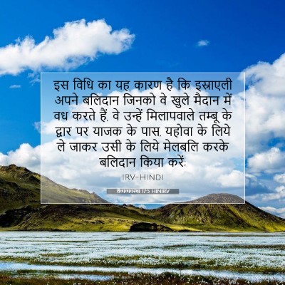 लैव्यव्यवस्था 17:5 बाइबल आयत की व्याख्या