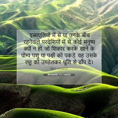 लैव्यव्यवस्था 17:13 बाइबल आयत की व्याख्या
