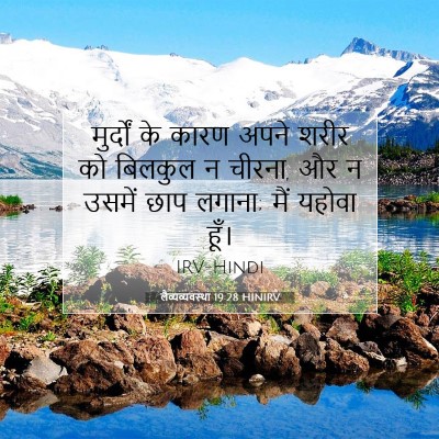 लैव्यव्यवस्था 19:28 बाइबल आयत की व्याख्या