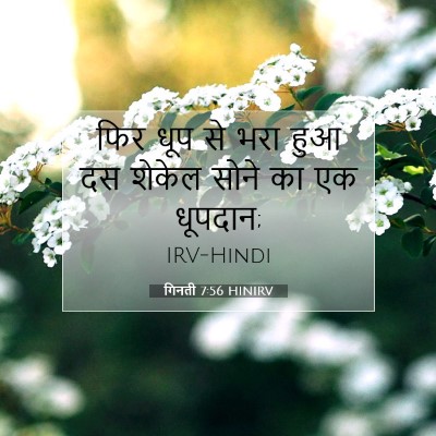 गिनती 7:56 HINIRV बाइबल आयत इमेज