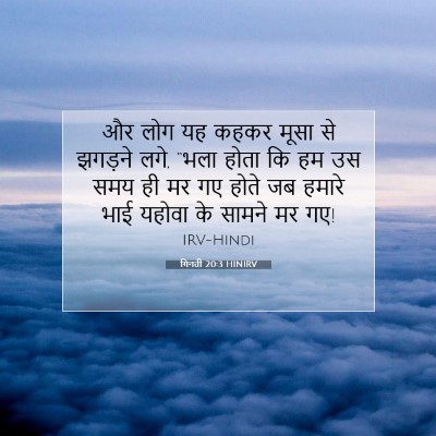 गिनती 20:3 HINIRV बाइबल आयत इमेज