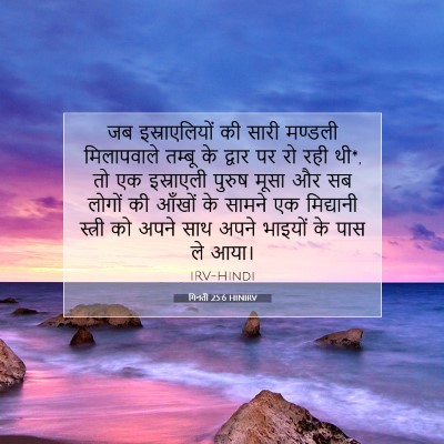 गिनती 25:6 HINIRV बाइबल आयत इमेज
