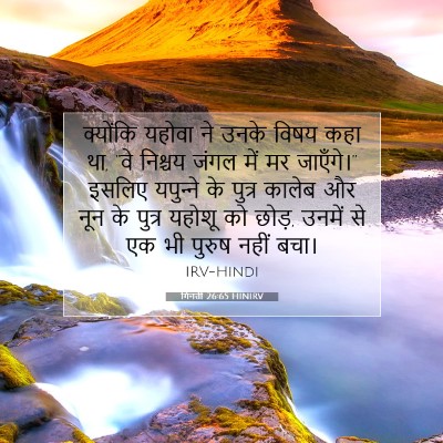 गिनती 26:65 HINIRV बाइबल आयत इमेज