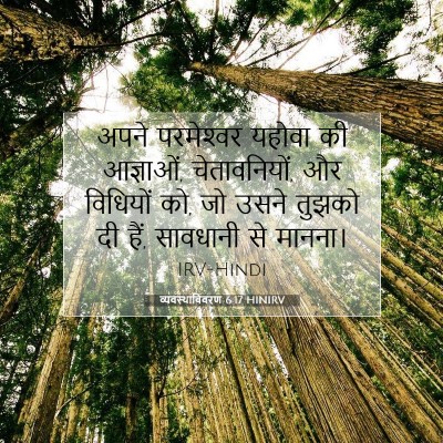 व्यवस्थाविवरण 6:17 बाइबल आयत की व्याख्या