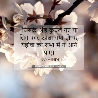 व्यवस्थाविवरण 23:1 बाइबल आयत की व्याख्या