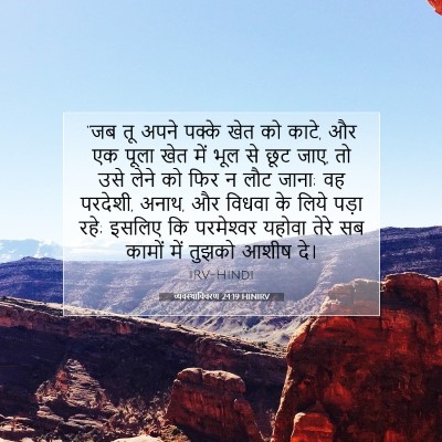 व्यवस्थाविवरण 24:19 बाइबल आयत की व्याख्या