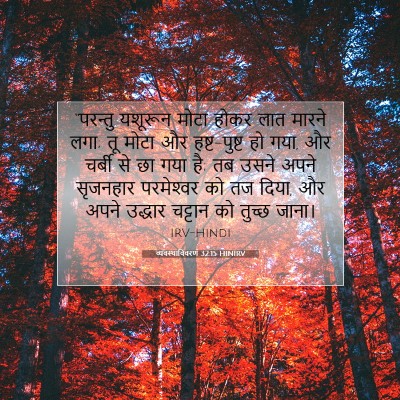 व्यवस्थाविवरण 32:15 HINIRV बाइबल आयत इमेज