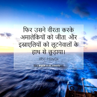 1 शमूएल 14:48 HINIRV बाइबल आयत इमेज
