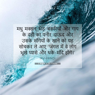 2 शमूएल 17:29 बाइबल आयत की व्याख्या