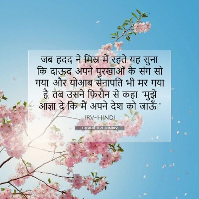 1 राजाओं 11:21 बाइबल आयत की व्याख्या