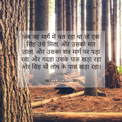 1 राजाओं 13:24 बाइबल आयत की व्याख्या