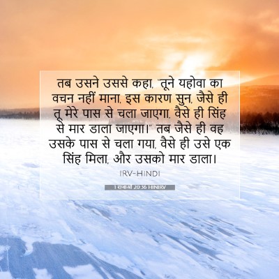 1 राजाओं 20:36 बाइबल आयत की व्याख्या