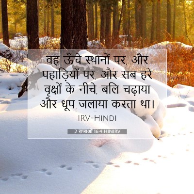 2 राजाओं 16:4 बाइबल आयत की व्याख्या