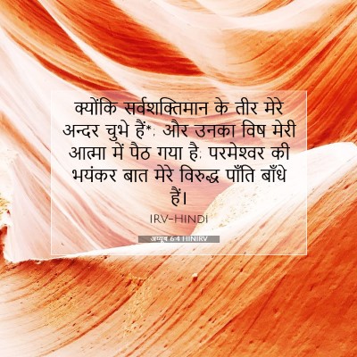 अय्यूब 6:4 HINIRV बाइबल आयत इमेज