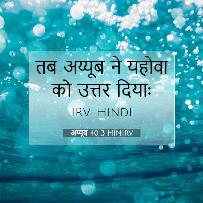 अय्यूब 40:3 बाइबल आयत की व्याख्या