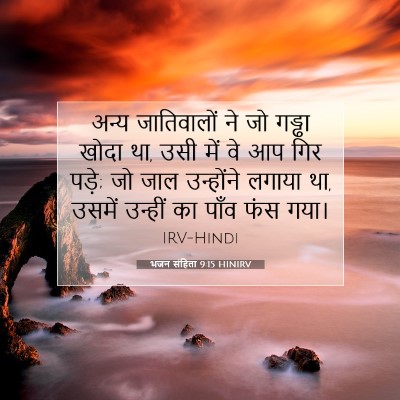 भजन संहिता 9:15 HINIRV बाइबल आयत इमेज