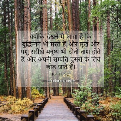भजन संहिता 49:10 HINIRV बाइबल आयत इमेज