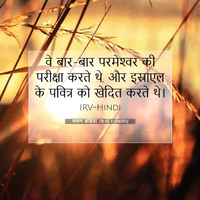 भजन संहिता 78:41 HINIRV बाइबल आयत इमेज