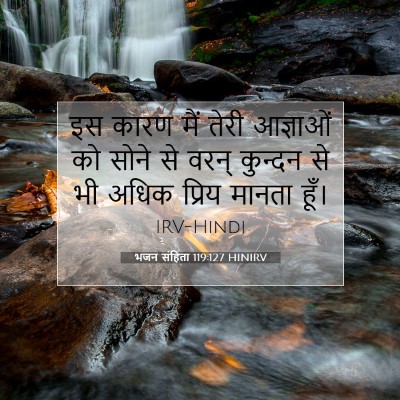 भजन संहिता 119:127 HINIRV बाइबल आयत इमेज