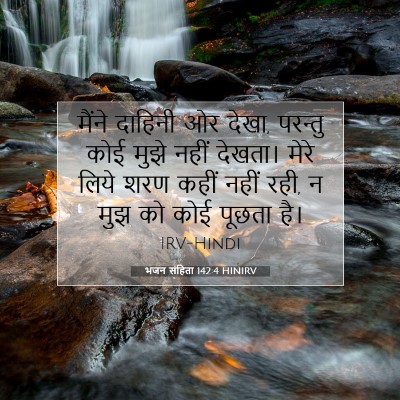 भजन संहिता 142:4 HINIRV बाइबल आयत इमेज