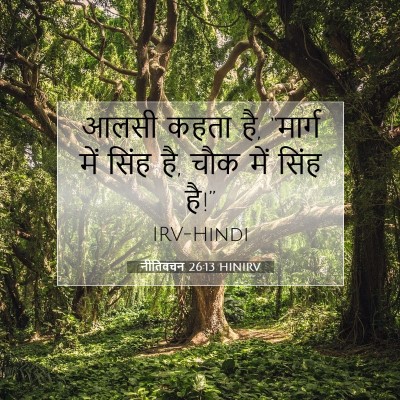 नीतिवचन 26:13 बाइबल आयत की व्याख्या