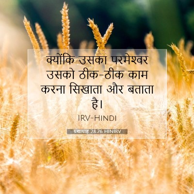 यशायाह 28:26 बाइबल आयत की व्याख्या