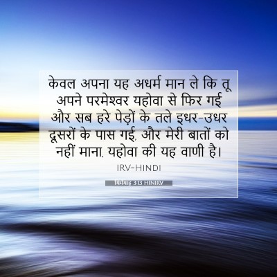यिर्मयाह 3:13 बाइबल आयत की व्याख्या