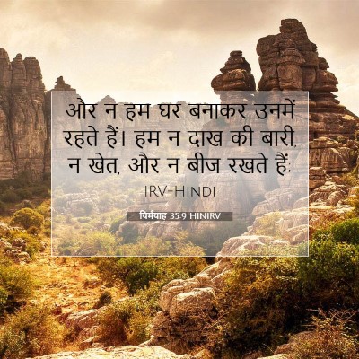 यिर्मयाह 35:9 बाइबल आयत की व्याख्या