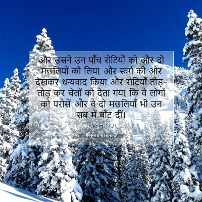 मरकुस 6:41 HINIRV बाइबल आयत इमेज