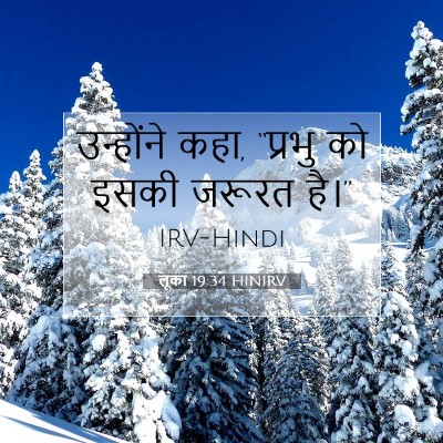 लूका 19:34 HINIRV बाइबल आयत इमेज