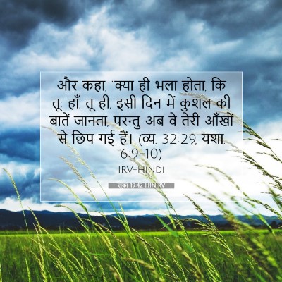 लूका 19:42 HINIRV बाइबल आयत इमेज