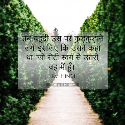 यूहन्ना 6:41 HINIRV बाइबल आयत इमेज
