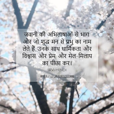 2 तीमुथियुस 2:22 HINIRV बाइबल आयत इमेज
